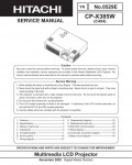 Сервисная инструкция Hitachi CP-X385W