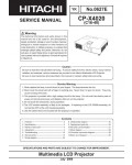 Сервисная инструкция Hitachi CP-X4020