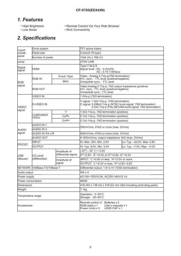 Сервисная инструкция Hitachi CP-X705 EDX45N