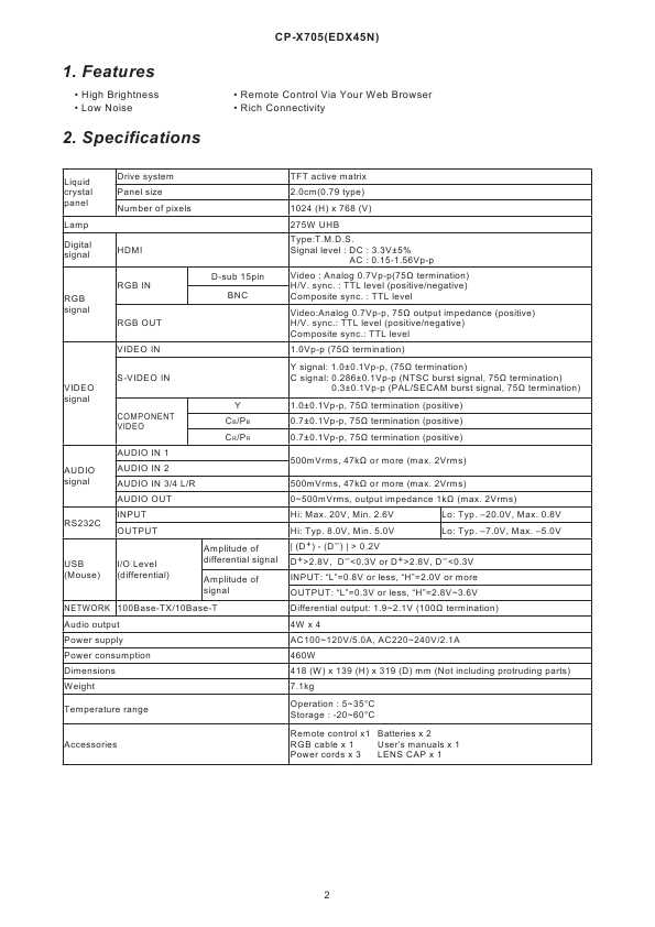 Сервисная инструкция Hitachi CP-X705W