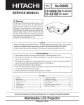 Сервисная инструкция Hitachi CP-X8160 WX8255