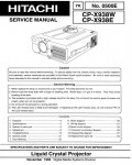 Сервисная инструкция Hitachi CP-X938