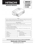 Сервисная инструкция Hitachi CP-X980W, CP-X985W