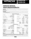 Сервисная инструкция Hitachi CPT2266, CPT2666, CPT2785, CPT2788