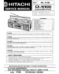 Сервисная инструкция HITACHI CX-W800