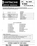 Сервисная инструкция HITACHI D-E65