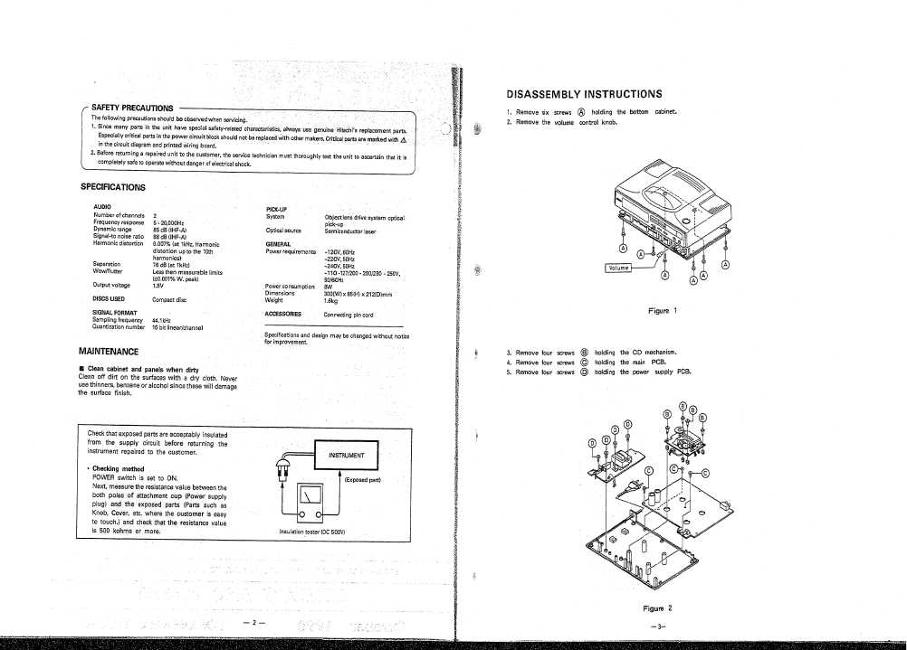 Сервисная инструкция HITACHI DA-W650