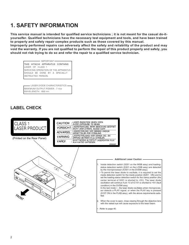 Сервисная инструкция Hitachi DV-P2E