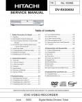Сервисная инструкция Hitachi DV-RX5000U