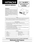 Сервисная инструкция Hitachi ED-X10, ED-X12