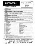 Сервисная инструкция Hitachi FX-10