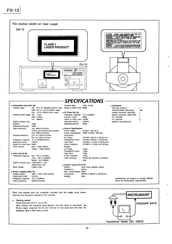 Сервисная инструкция Hitachi FX-10