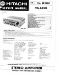 Сервисная инструкция Hitachi HA-6800