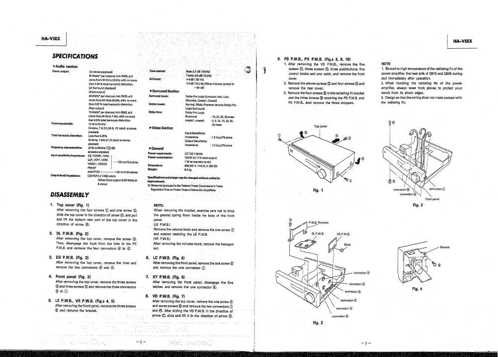 Сервисная инструкция HITACHI HA-V5EX