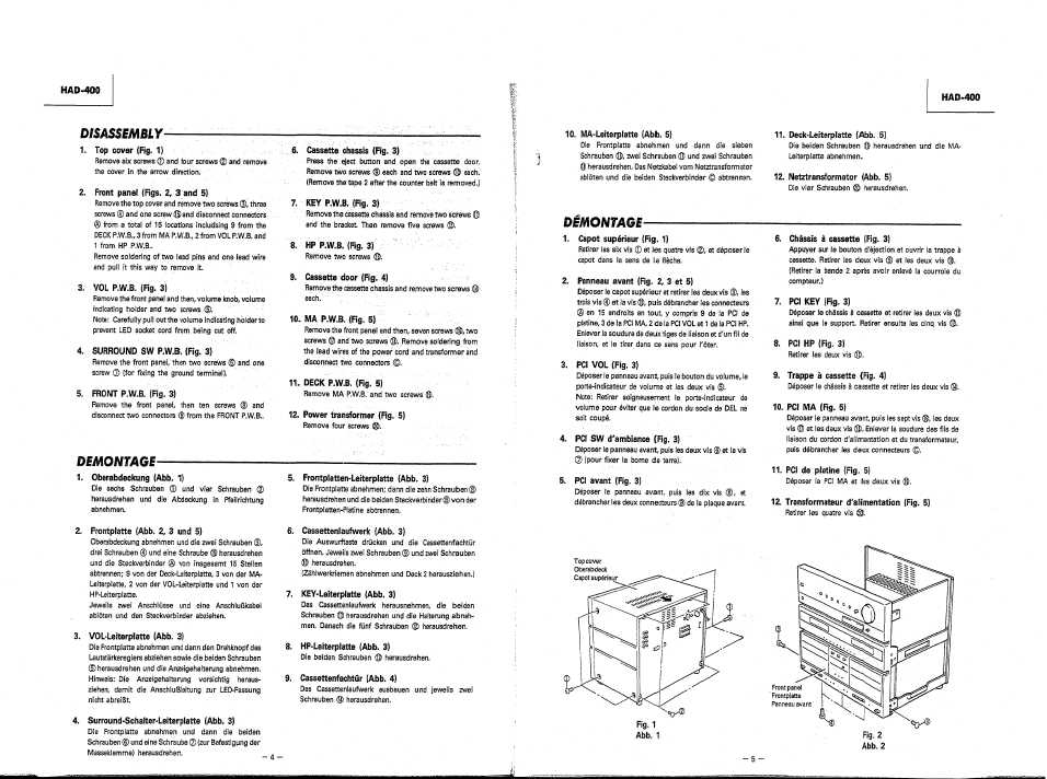 Сервисная инструкция HITACHI HAD-400