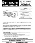 Сервисная инструкция HITACHI HTA-A30