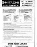 Сервисная инструкция HITACHI HTA-D30, HTA-D50
