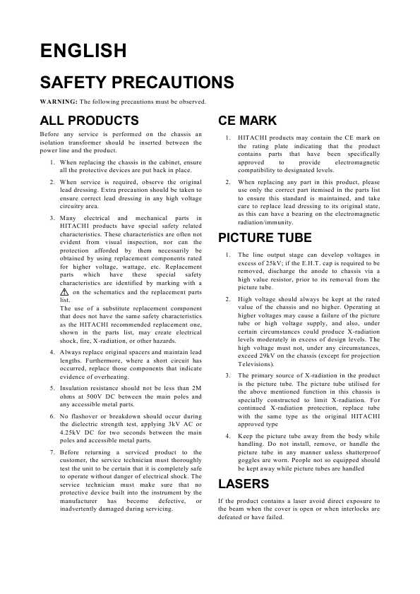 Сервисная инструкция Hitachi HTA-DD1