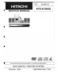 Сервисная инструкция Hitachi HTD-K160S