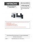 Сервисная инструкция Hitachi HTD-K210