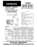 Сервисная инструкция Hitachi RAS-E08H, RAS-E10H, RAS-E14H