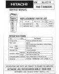 Сервисная инструкция Hitachi RM-TX8600K