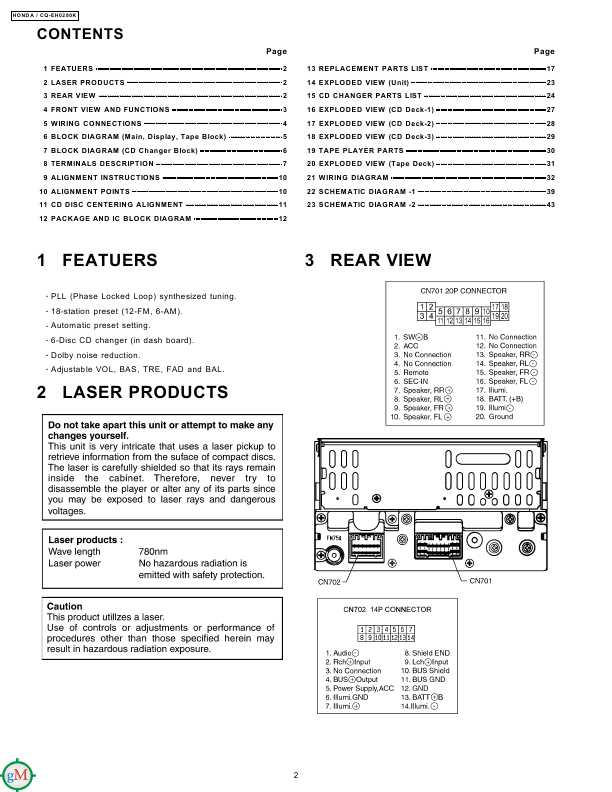 Сервисная инструкция PANASONIC CQ-EH0280K