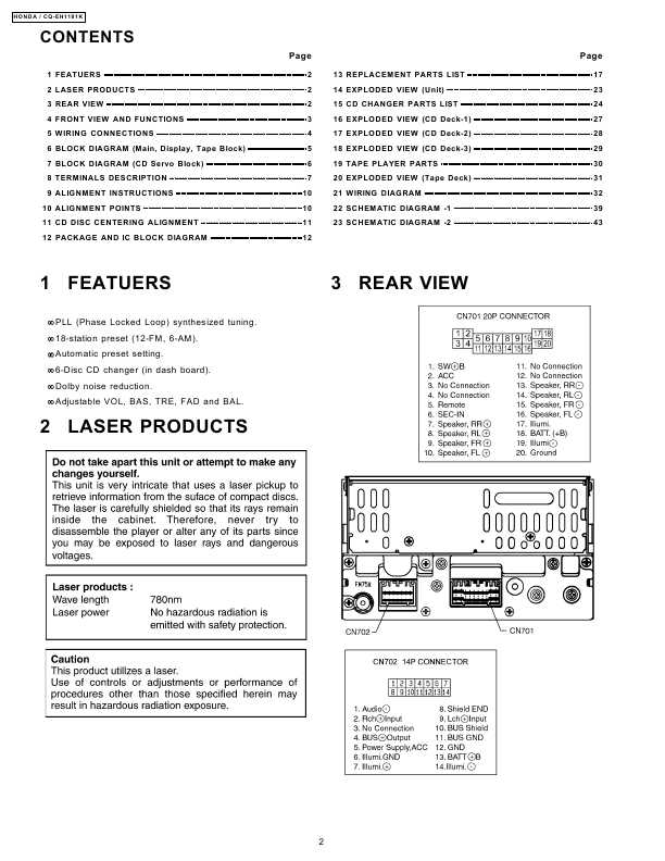 Сервисная инструкция PANASONIC CQ-EH1181K
