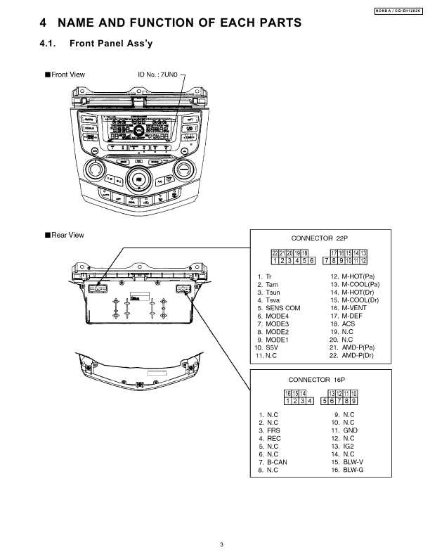 Сервисная инструкция PANASONIC CQ-EH1282K