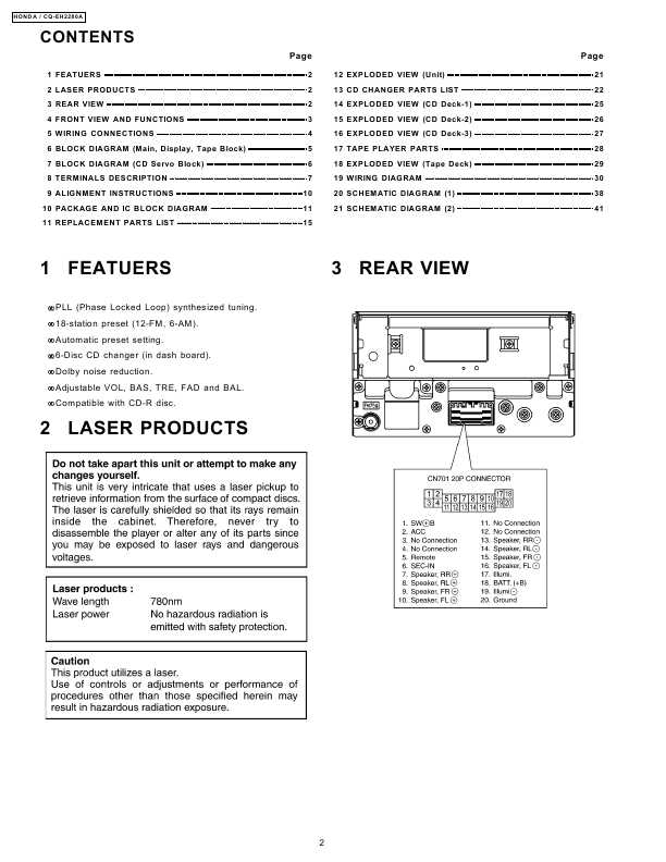 Сервисная инструкция PANASONIC CQ-EH2280A