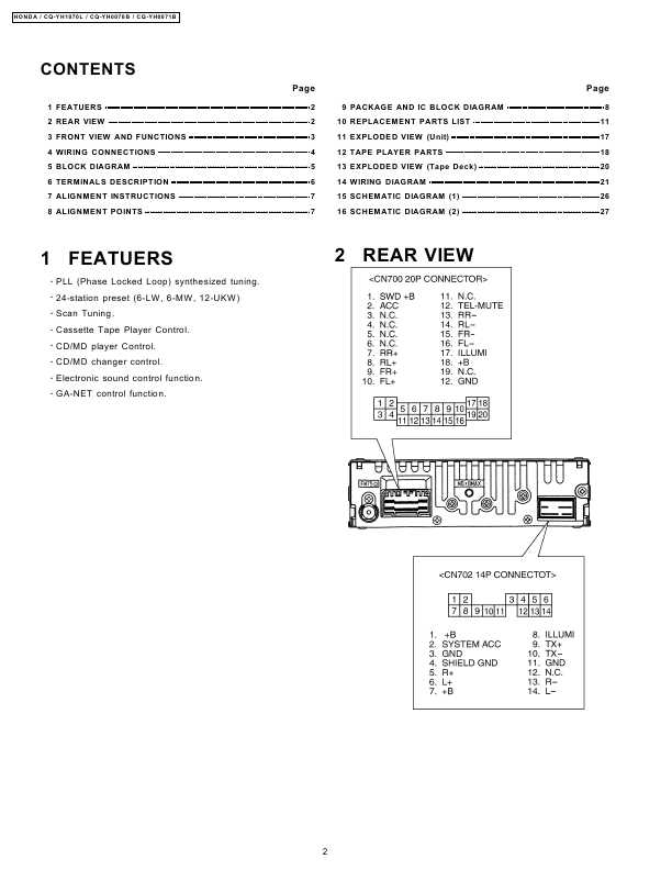 Сервисная инструкция Panasonic CQ-YH1070, CQ-YH0070, CQ-YH0071