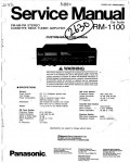 Сервисная инструкция Panasonic RM-1100