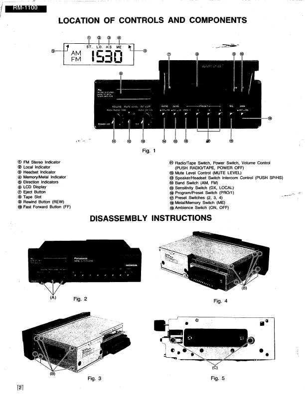 Сервисная инструкция Panasonic RM-1100