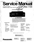 Сервисная инструкция PANASONIC RM-1100