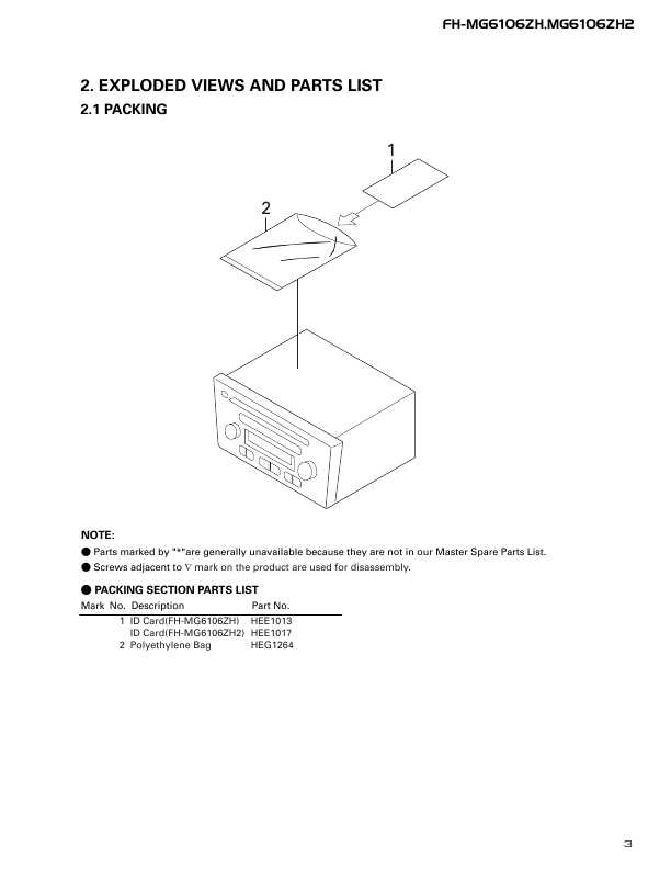 Сервисная инструкция Pioneer FH-MG6106