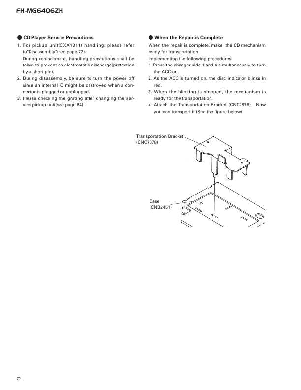 Сервисная инструкция Pioneer FH-MG6406