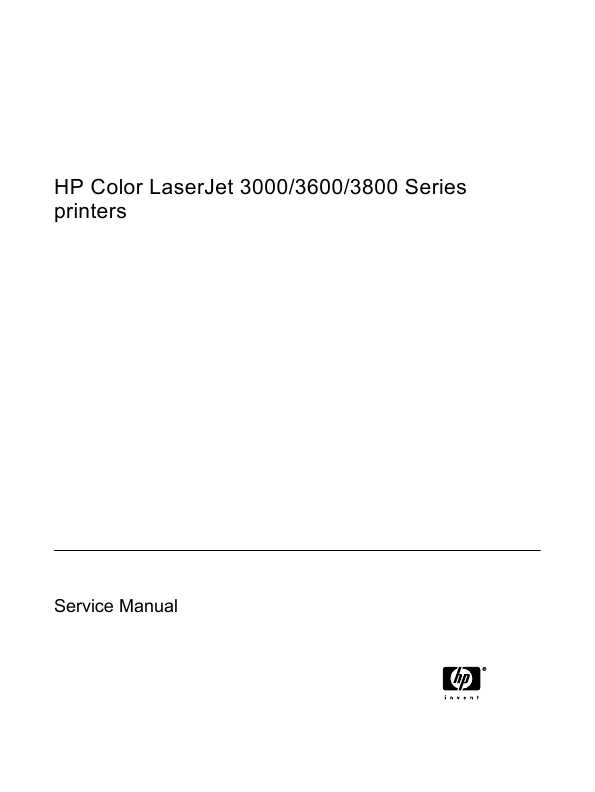 Сервисная инструкция HP Color-LaserJet-3000, 3600, 3800