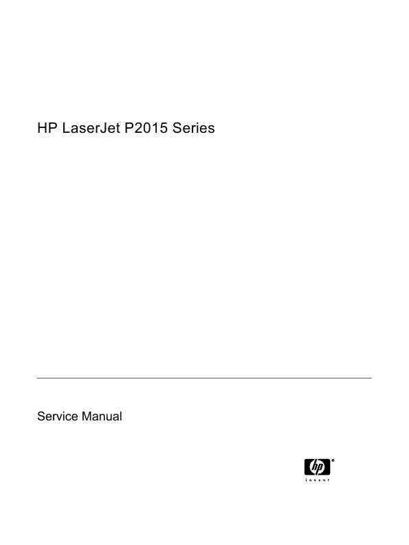Сервисная инструкция HP Laserjet-P2015