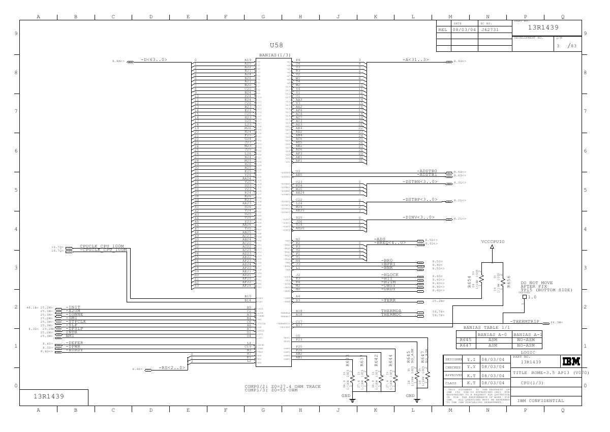 Схема IBM THINKPAD-T42 ROME-3.5 AP13