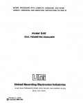 Сервисная инструкция JBL UREI-546