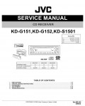 Сервисная инструкция JVC KD-G151, KD-G152, KD-S1501