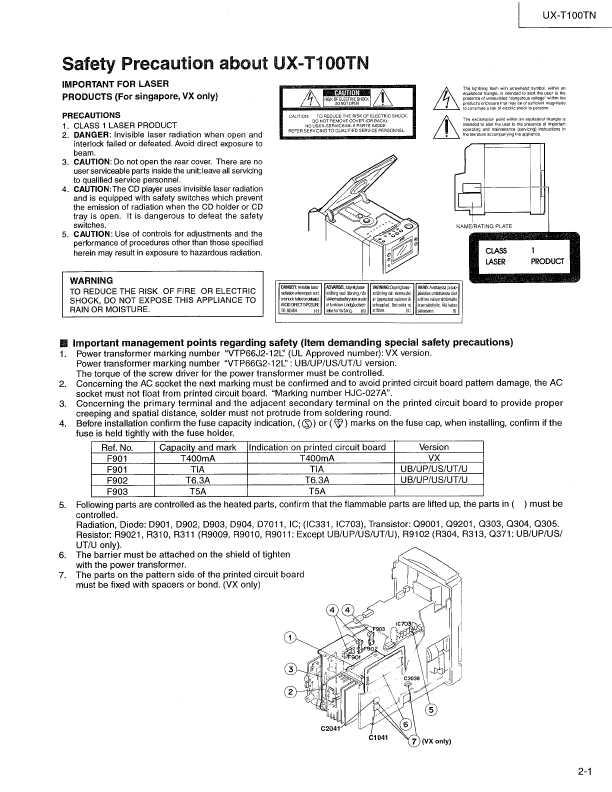 Сервисная инструкция JVC UX-T100