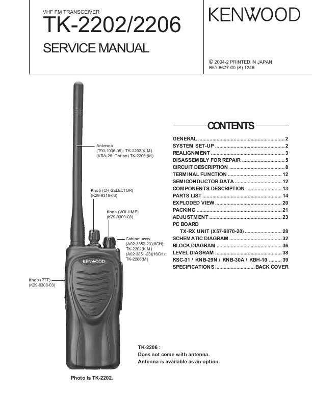 Kenwood Tk 2206  -  2