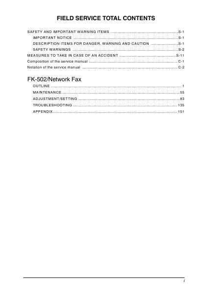 Сервисная инструкция Konica-Minolta FK-502 NETWORK FAX FS