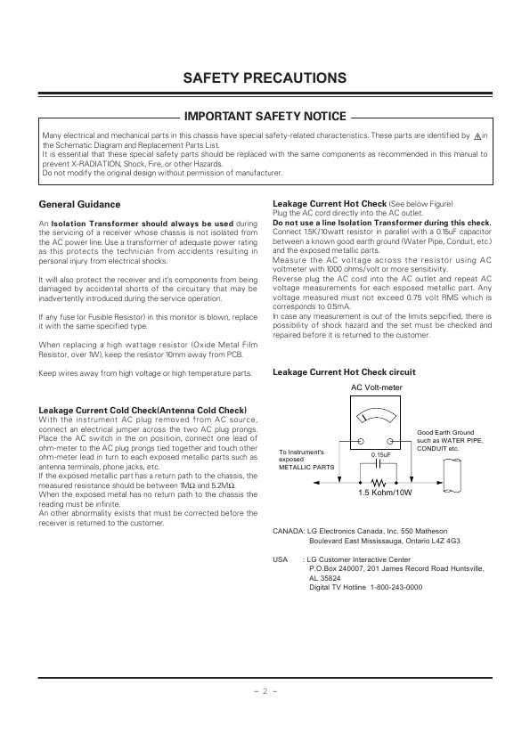 Сервисная инструкция LG 42DX3DCV, AF-05FC chassis