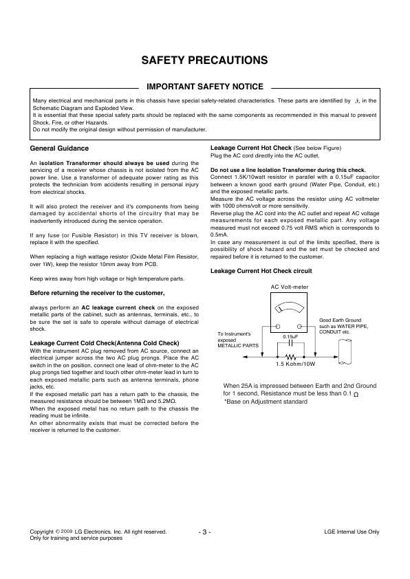 Сервисная инструкция LG 47LH30FR (LP91A)