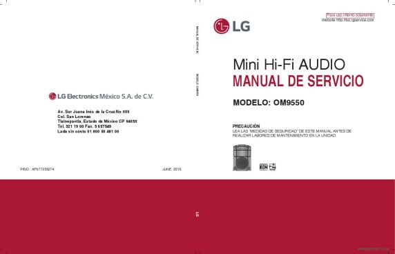 Сервисная инструкция LG OM9550