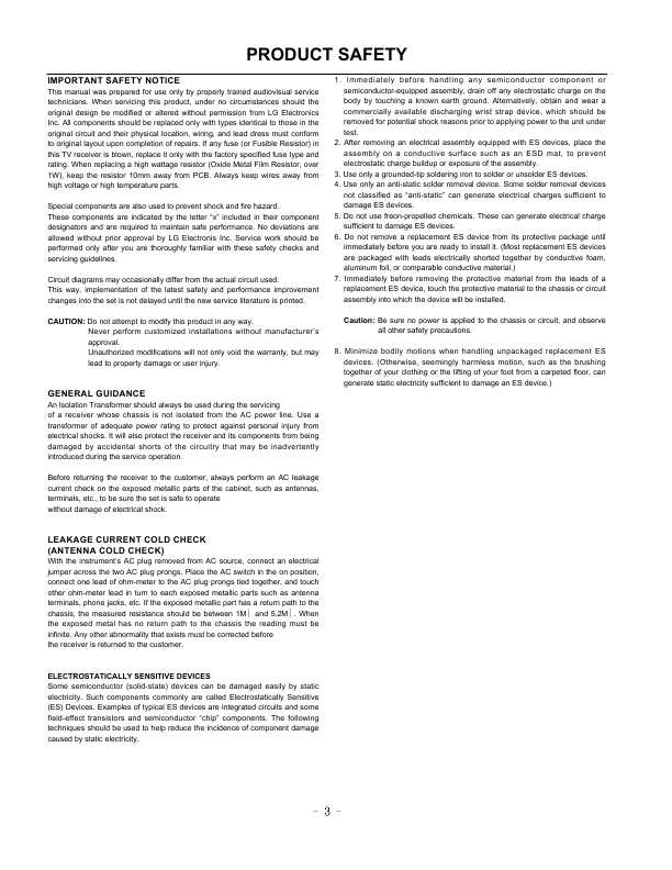 Сервисная инструкция LG RT-23LZ40, ML-027C