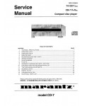 Сервисная инструкция Marantz CD-7