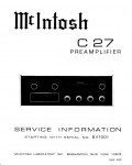 Сервисная инструкция McIntosh C27